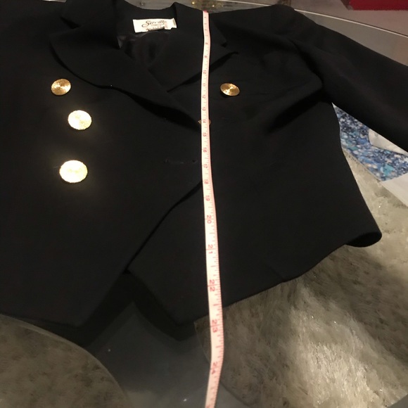 Seville petites vintage cropped style pea coat: 6P - Picture 3 of 4